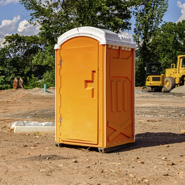 can i customize the exterior of the portable toilets with my event logo or branding in Little Falls